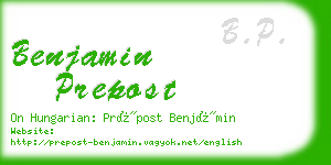 benjamin prepost business card